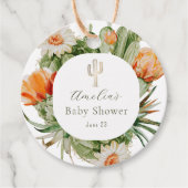 Baby shower van Boho cactus Bedankjes Labels (Voorkant)