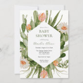 Baby shower van Boho cactus Kaart (Voorkant)