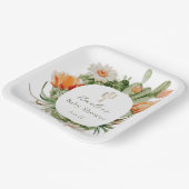 Baby shower van Boho cactus Papieren Bordje (Gebogen)