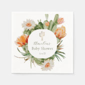 Baby shower van Boho cactus Servet (Voorkant)