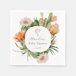 Baby shower van Boho cactus Servet