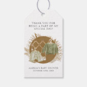 Baby shower van Boho Florals Cadeaulabel (Voorkant)