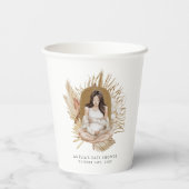 Baby shower van Boho Florals Papieren Bekers (Achterkant)
