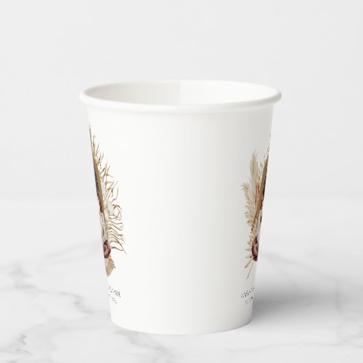 Baby shower van Boho Florals Papieren Bekers (Links)