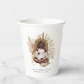 Baby shower van Boho Florals Papieren Bekers (Voorkant)