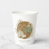 Baby shower van Boho Florals Papieren Bekers (Achterkant)