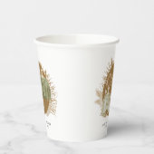 Baby shower van Boho Florals Papieren Bekers (Links)