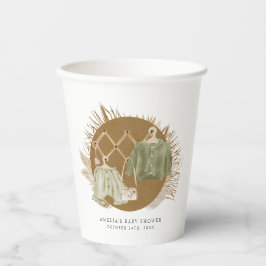 Baby shower van Boho Florals Papieren Bekers