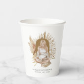 Baby shower van Boho Florals Papieren Bekers (Achterkant)