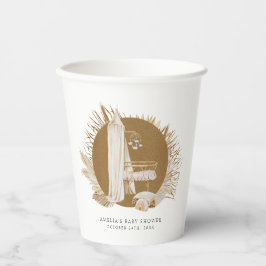 Baby shower van Boho Florals Papieren Bekers