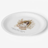 Baby shower van Boho Florals Papieren Bordje (Gekanteld)