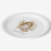 Baby shower van Boho Florals Papieren Bordje (Gekanteld)