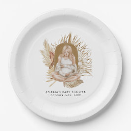 Baby shower van Boho Florals Papieren Bordje