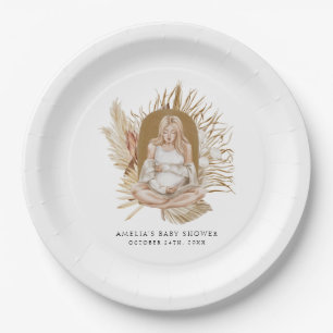 Baby shower van Boho Florals Papieren Bordje