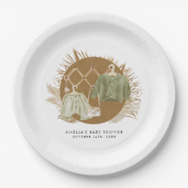 Baby shower van Boho Florals Papieren Bordje