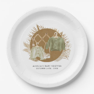 Baby shower van Boho Florals Papieren Bordje