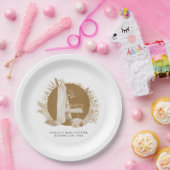 Baby shower van Boho Florals Papieren Bordje (Feest)