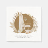 Baby shower van Boho Florals Servet (Voorkant)