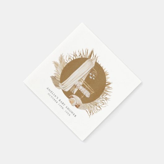 Baby shower van Boho Florals Servet (Hoek)