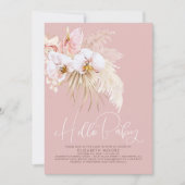 Baby shower van Boho Pampas Grass en Tropical Flow Kaart (Voorkant)