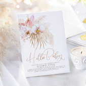 Baby shower van Boho Pampas Grass en Tropical Flow Kaart