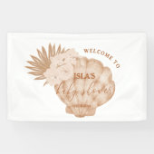 Baby shower van Boho Seashell Spandoek (Horizontaal)