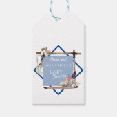 Baby shower van Boho Southwestern Chambray Cadeaulabel (Voorkant)