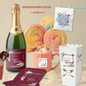 Baby shower van Boho Southwestern Chambray Papieren Bordje