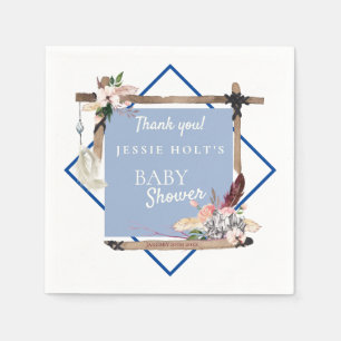 Baby shower van Boho Southwestern Chambray Servet