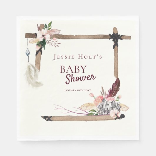 Baby shower van Boho Southwestern Servet (Voorkant)