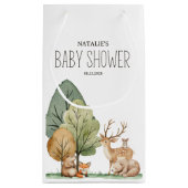 Baby shower van Boho Woodland Animals Klein Cadeauzakje (Achterkant)