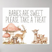 Baby shower van Boho Woodland Animals Poster (Voorkant)