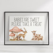 Baby shower van Boho Woodland Animals Poster