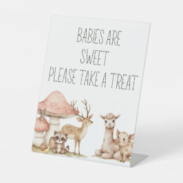 Baby shower van Boho Woodland Animals Reclamebord Met Voetstuk