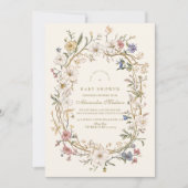 Baby shower van Boho Woodland Fern Kaart (Voorkant)