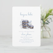 Baby shower van Bonjour Bébé Macaron Kaart (Staand voorkant)