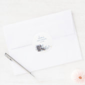 Baby shower van Bonjour Bébé Macaron Ronde Sticker (Envelop)