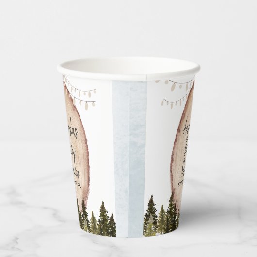 Baby shower van bosbos papieren bekers (Rechts)