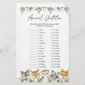 Baby shower van bosdieren (Voorkant / Achterkant)