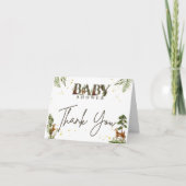 baby shower van bosdieren bedankkaart (Voorkant)