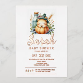 Baby shower van bosdieren folie uitnodiging