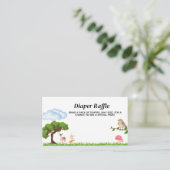 Baby shower van bosdieren informatiekaartje (Staand voorkant)