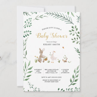 Baby shower van  bosdieren kaart