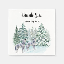 Baby shower van bosdieren servet