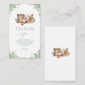Baby shower van bosgebieden Hartelijk dank Informatiekaartje (Voorkant / Achterkant)