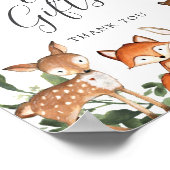 Baby shower van bosgebieden poster (Hoek)