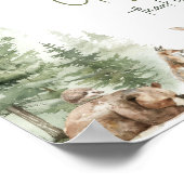 Baby shower van bosgebieden poster (Hoek)