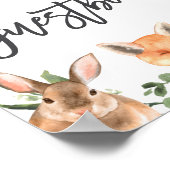Baby shower van bosgebieden poster (Hoek)
