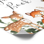 Baby shower van bosgebieden poster (Hoek)