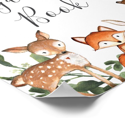 Baby shower van bosgebieden poster (Hoek)
